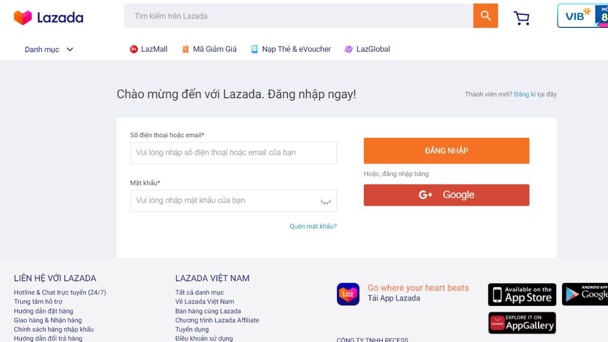 Cách đổi trả hàng trên Lazada Mall bước 1